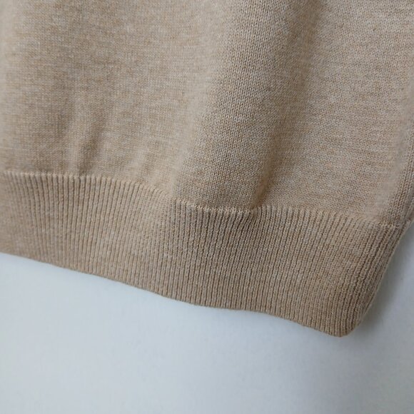Saddlebred Beige 100% Cotton Knit V Neck Classic  Argyle Vest SzM - Picture 4 of 10